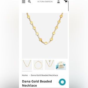 NEW Victoria Emerson Dana Gold Beaded Necklace